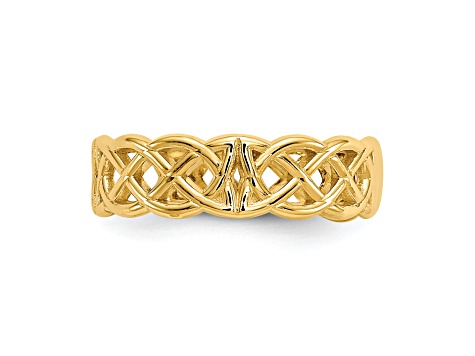 14K Yellow Gold Celtic Toe Ring