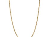 10k Yellow Gold 3mm Solid Concave Figaro 16 Inch Chain