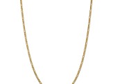 4.0mm Concave Figaro Chain Necklace in Solid 14K Gold - 24