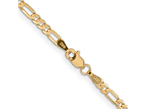 10k Yellow Gold 3mm Solid Concave Figaro 26 Inch Chain - 1DFP5F | JTV