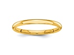 14K Yellow Gold Polished 2mm Band