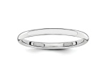 14K White Gold Polished 2mm Band