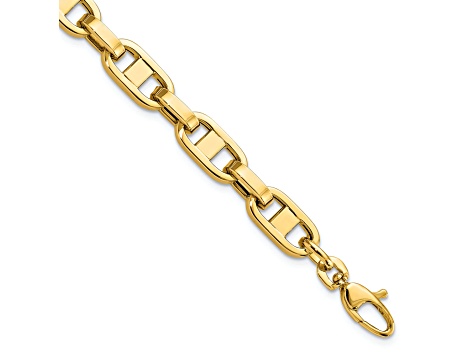 14K Yellow Gold Fancy 8.75-inch Link Bracelet