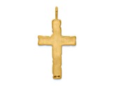 14K Yellow Gold Nugget Cross Pendant