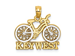 14K Two-tone Gold  KEY WEST Bicycle Charm