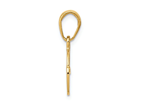14k Yellow Gold Polished Key and Lock pendant