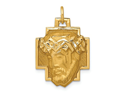 14K Yellow Gold Jesus Charm