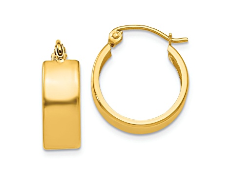 10k Yellow Gold 11/16" Small Hoop Earrings