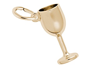 14K Yellow Gold Wine Glass Charm
