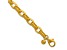 18K Yellow Gold 8mm Hammered Oval Link 8 inch Bracelet