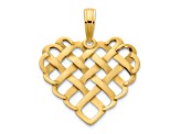 14k Yellow Gold Fancy Heart Pendant