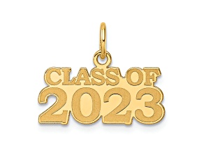 14K Yellow Gold Polished CLASS OF 2023 Charm