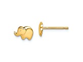 14K Yellow Gold Elephant Post Earrings