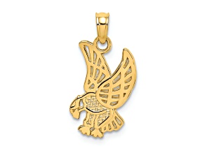 10K Yellow Gold Textured Eagle Charm