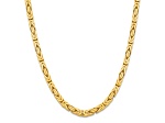 14K Yellow Gold 6.5mm Byzantine Chain Necklace