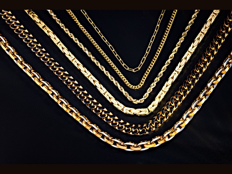 14K Yellow Gold 6.5mm Byzantine Chain Necklace
