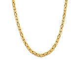 14K Yellow Gold 6.5mm Byzantine Chain Necklace