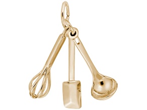 14K Yellow Gold Cooking Utensils Charm