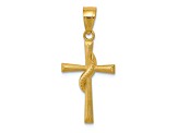 14K Yellow Gold Polished Cross Pendant