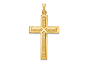 14K Yellow Gold Polished Cross Pendant