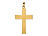 14K Yellow Gold Polished Cross Pendant