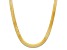 14K Yellow Gold 10mm Silky Herringbone Chain Necklace