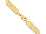 14K Yellow Gold 10mm Silky Herringbone Chain Necklace