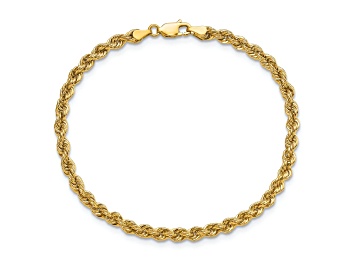 Picture of 10k Yellow Gold 4mm Rope Link Bracelet
