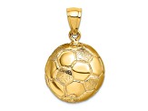 14k Yellow Gold Textured Soccer ball Charm