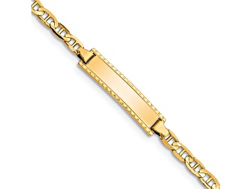 Picture of 14k Yellow Gold Children's Mariner Link ID Bracelet