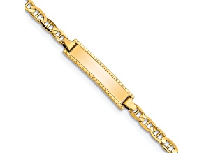 14k Yellow Gold Children's Mariner Link ID Bracelet