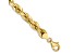 10k Yellow Gold 7mm Diamond-Cut Rope Link Bracelet