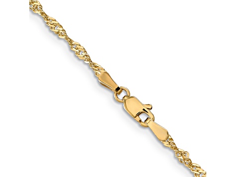 14K Yellow Gold 2mm Singapore Chain Necklace