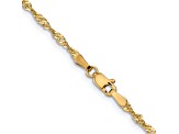 14K Yellow Gold 2mm Singapore Chain Necklace