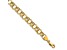 10k Yellow Gold 8mm Diamond-Cut Triple Link Charm Bracelet