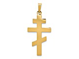 14K Yellow Gold Eastern Orthodox Cross Charm