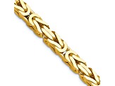 14K Yellow Gold 5.25mm Byzantine Chain Necklace