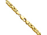 14K Yellow Gold 5.25mm Byzantine Chain Necklace