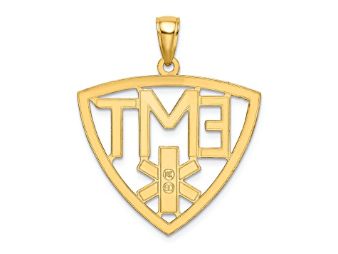 14k Yellow Gold Emergency Medical Technician Pendant