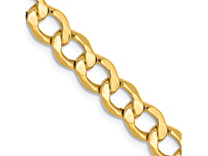 10k Yellow Gold 5.25mm Curb Link Bracelet