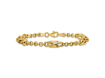 Picture of 14k Yellow Gold Polished Fancy Link Bracelet