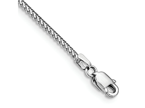 14K White Gold 1mm Franco Chain Bracelet