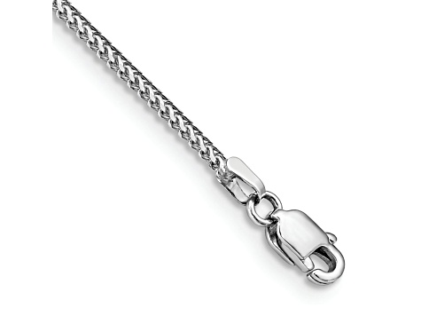 14K White Gold 1mm Franco Chain Bracelet