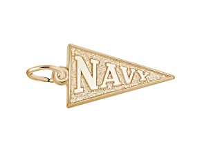 14K Yellow Gold Navy Charm