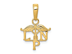 10K Yellow Gold LPN Symbol Pendant