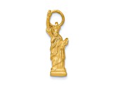 14k Yellow Gold Textured Statue Of Liberty Charm Pendant