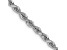 Rhodium Over 10k White Gold 2.25mm Solid Diamond-Cut Quadruple Rope 16 Inch Chain