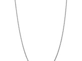 Rhodium Over 10k White Gold 2.25mm Solid Diamond-Cut Quadruple Rope 16 Inch Chain