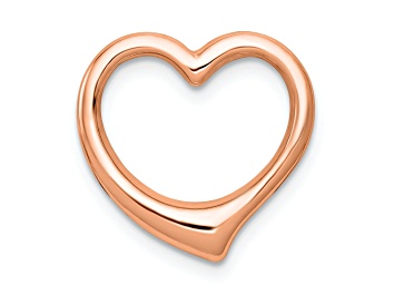 Picture of 14k Rose Gold 3D Polished Heart Chain Slide Pendant
