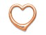 14k Rose Gold 3D Polished Heart Chain Slide Pendant